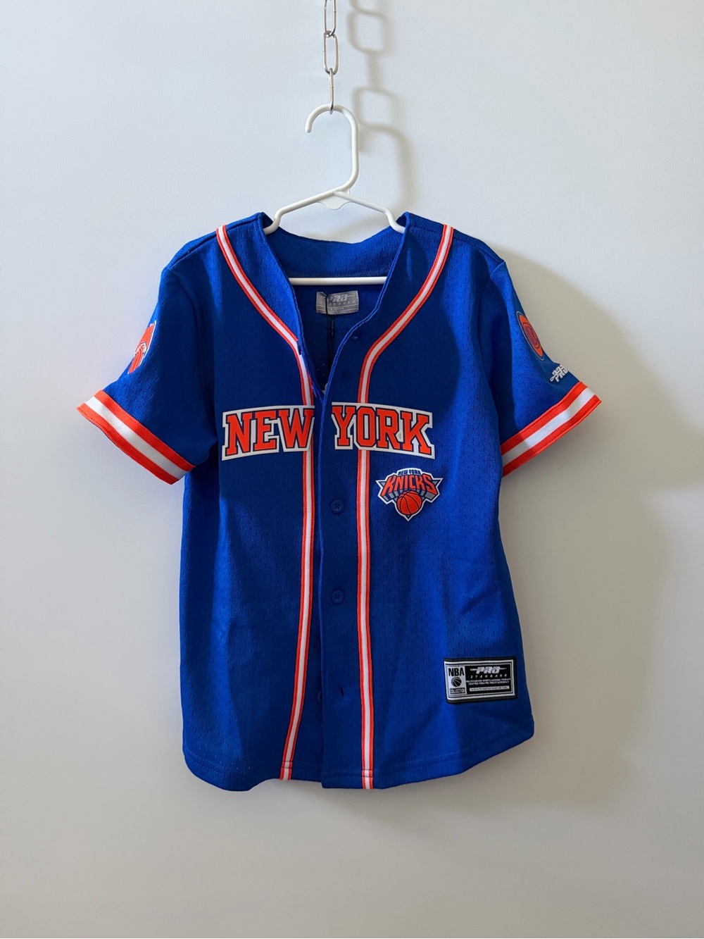 NY Knicks Blue Baseball Jersey - Official NBA Style
